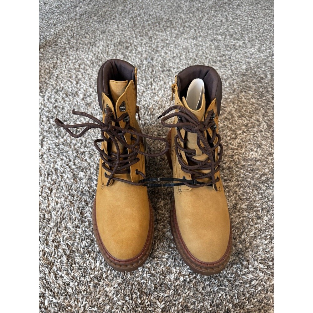 Wild Fable Marlowe Hiker Ankle Boots Women’s 11 Tan Lace Up Lug Sole NWT